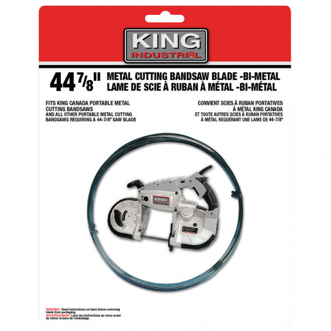 King Canada - 44-7/8" X 1/2" -10-14 TPI BI-METAL CUTTING BLADE - MODEL: KBB-8376-BM-1014