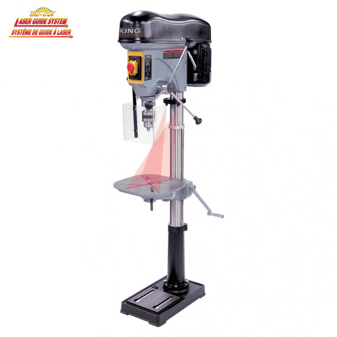 King Canada - 17'' LONG STROKE DRILL PRESS WITH SAFETY GUARD - MODEL: KC-119FC-LS