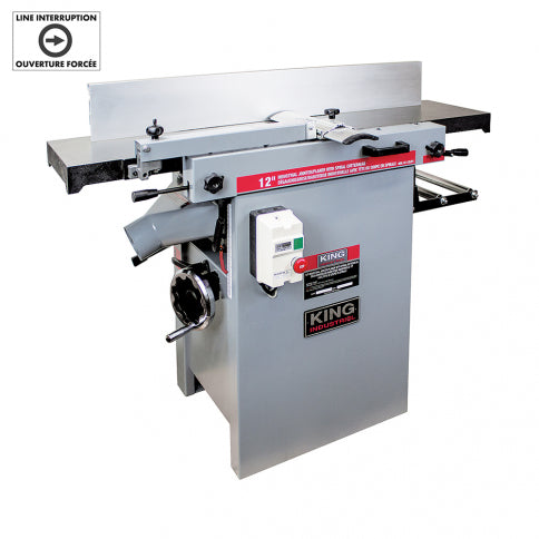 King Canada - 12'' INDUSTRIAL JOINTER/PLANER WITH SPIRAL CUTTERHEAD - MODEL: KC-12HJPC