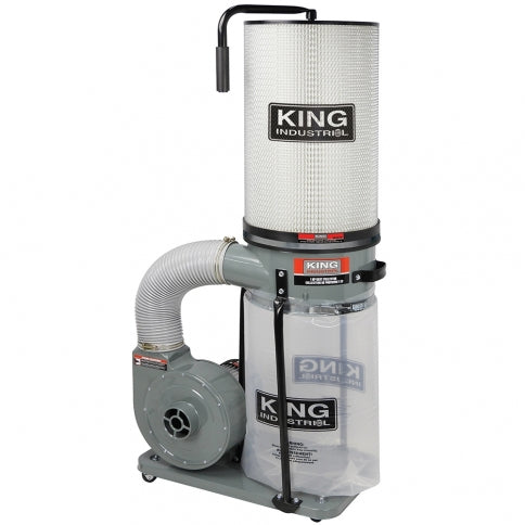 King Canada - 1 HP DUST COLLECTOR WITH CANISTER FILTER - MODEL: KC-2405C/KDCF-2400