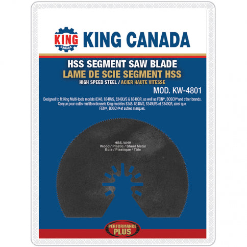 King Canada - HSS SEGMENT SAW BLADE - MODEL: KW-4801
