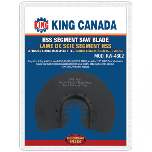 King Canada - HSS SEGMENT SAW BLADE - MODEL: KW-4802