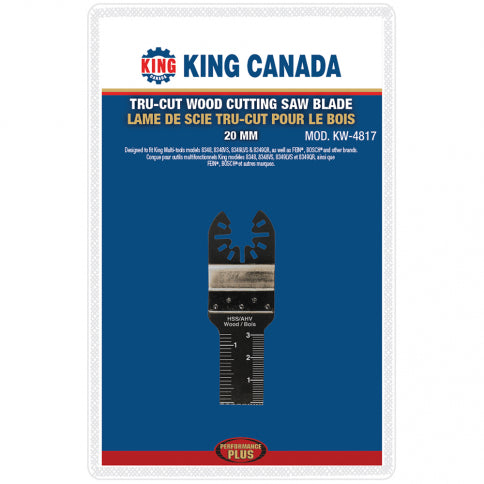 King Canada - 20MM TRU-CUT WOOD CUTTING SAW BLADE - MODEL: KW-4817