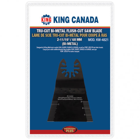 King Canada - TRU CUT BI-METAL FLUSH-CUT SAW BLADE - MODEL: KW-4821