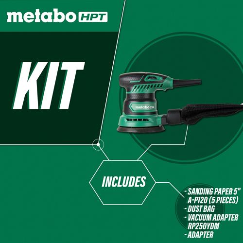 Metabo HPT - 5 Inch Variable Speed Random Orbit Finishing Sander - Model: SV13YST