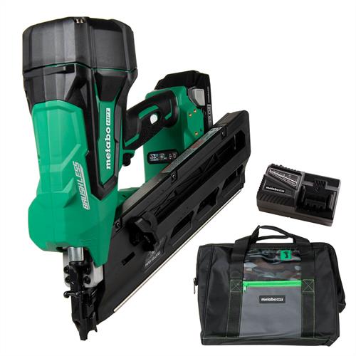 Metabo HPT - 18V 3-1/2 Inch 30° Paper Strip Framing Nailer with FREE Extra Battery - Model: NR1890DCS