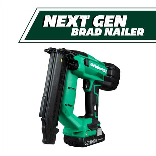 Metabo HPT - 18V Compact Cordless 18 Gauge Brad Nailer with FREE EXTRA BATTERY - Model: NT1850DF