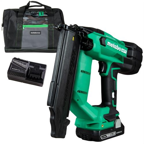Metabo HPT - 18V Compact Cordless 18 Gauge Brad Nailer with FREE EXTRA BATTERY - Model: NT1850DF