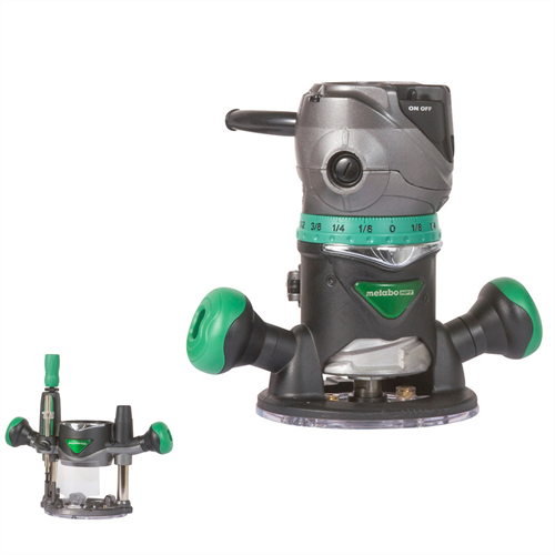 Metabo HPT - 2-1/4 Peak HP Variable Speed Fixed/Plunge Base Router Kit - Model: KM12VC