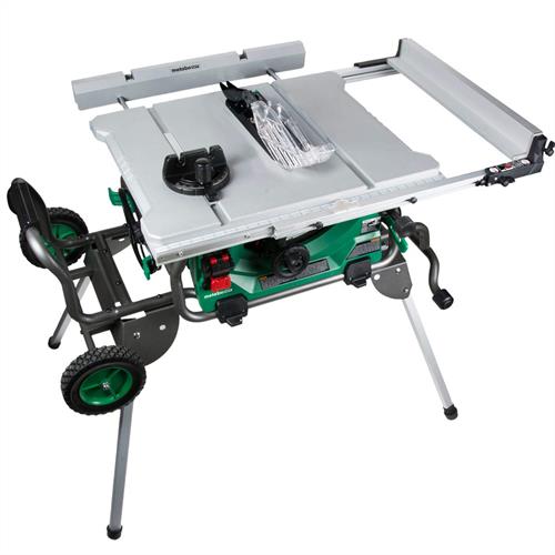 Metabo HPT - 10 Inch Table Saw with Fold and Roll Stand - Model: C10RJS