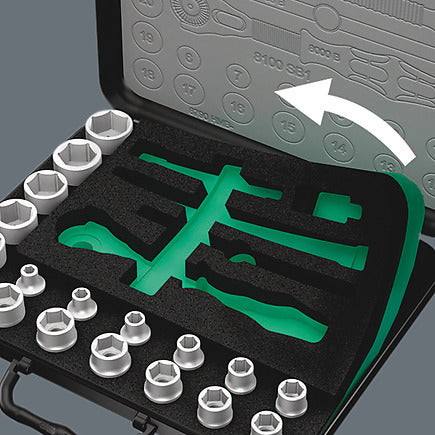 Wera - 8100 SB 2 Zyklop Speed Ratchet Set 3/8″ Drive Metric 43-Piece - #003594